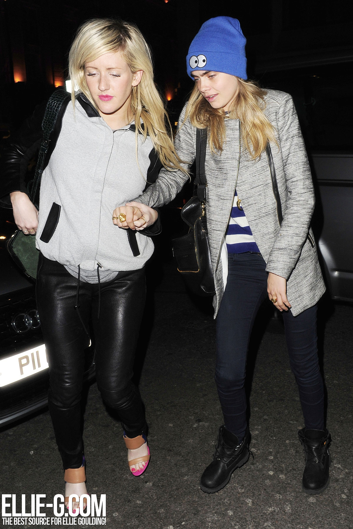 Ellie Goulding with Cara Delevingne at Mahiki