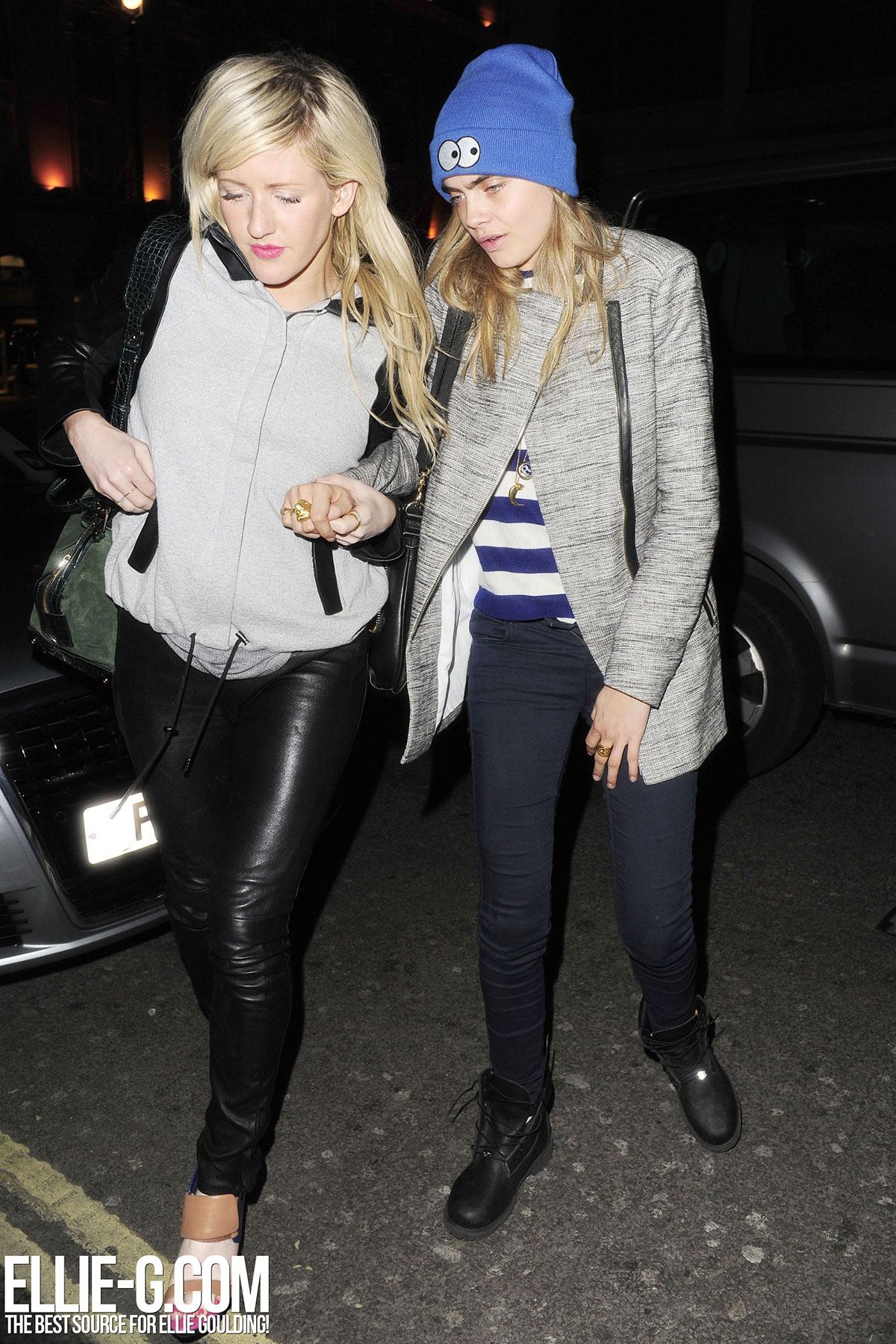 Ellie Goulding with Cara Delevingne at Mahiki