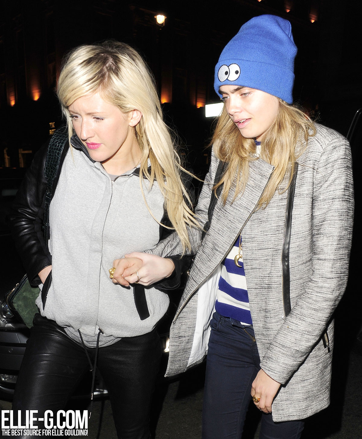 Ellie Goulding with Cara Delevingne at Mahiki