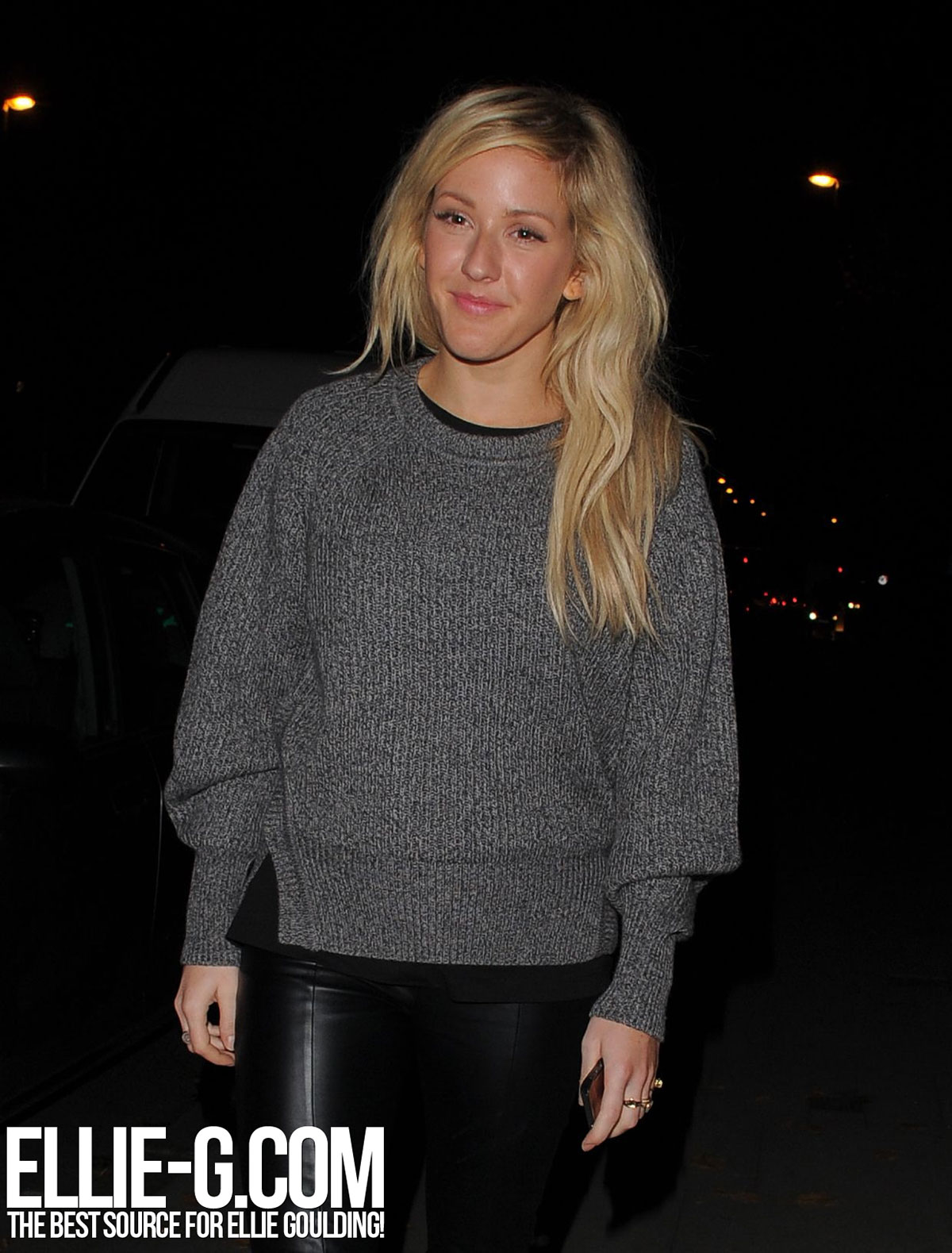 Ellie Goulding leaving a pub in London