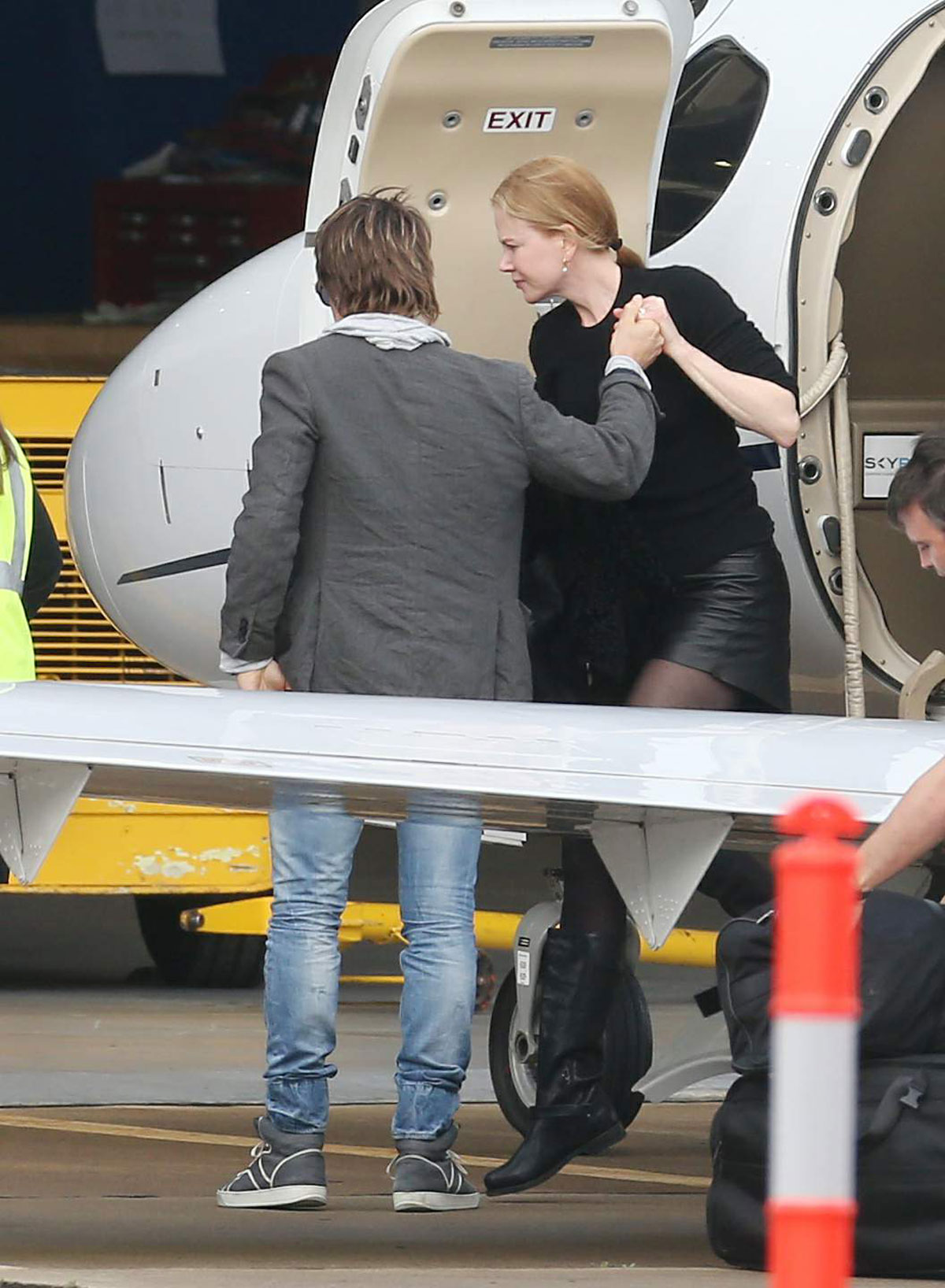 Nicole Kidman arrive into Melbourne