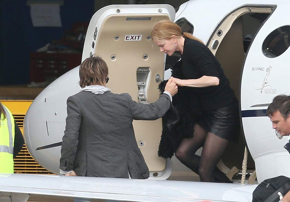 Nicole Kidman arrive into Melbourne