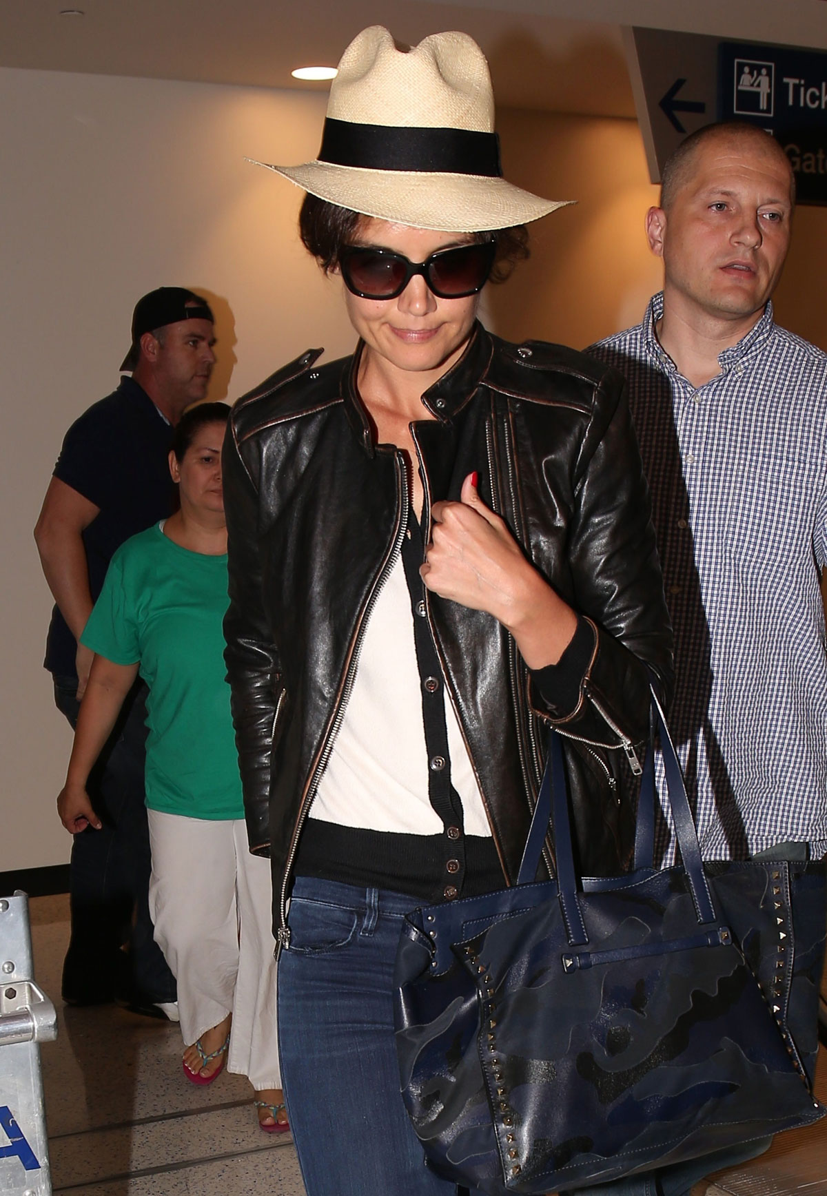 Katie Holmes arriving at LAX airport