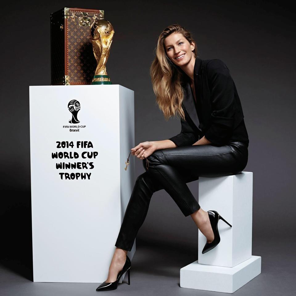 Gisele Bundchen presents Louis Vuitton FIFA World Cup 2014 case