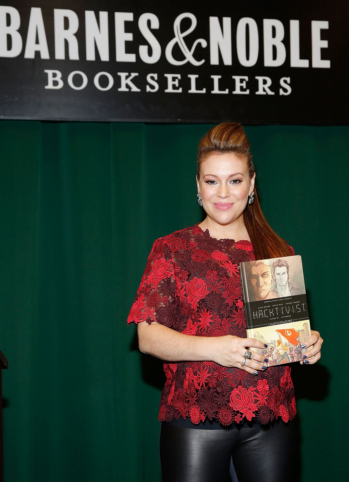 Alyssa Milano at Hacktivist book signing