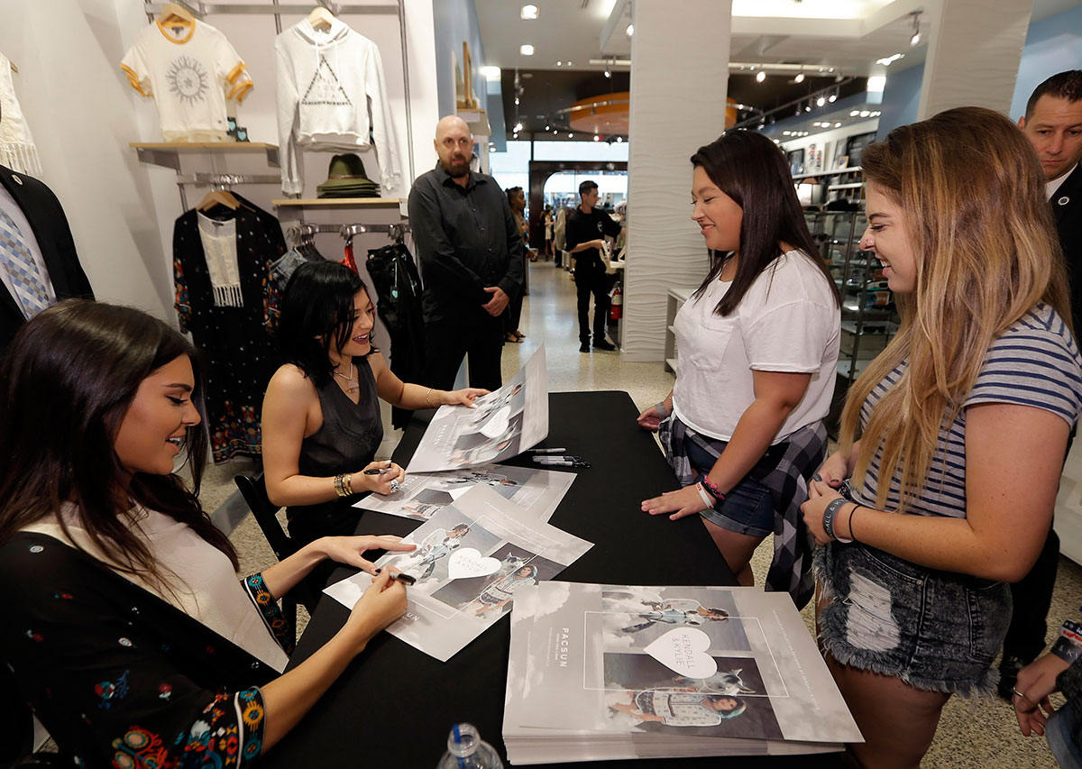 Kendall and Kylie Jenner attend Launch of PacSun Collection