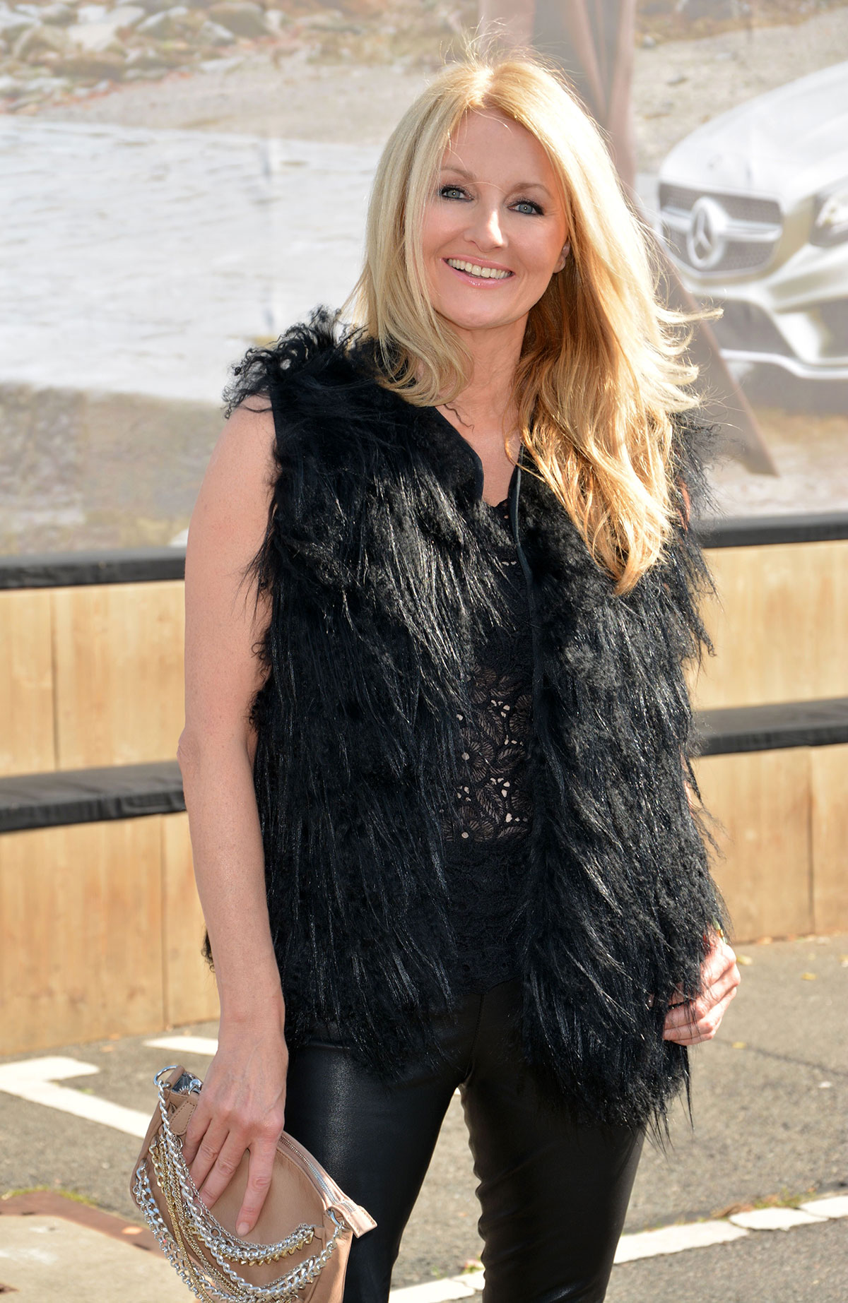 Frauke Ludowig attends Marc Cain Fashion Show Mercedes-Benz Fashion Week