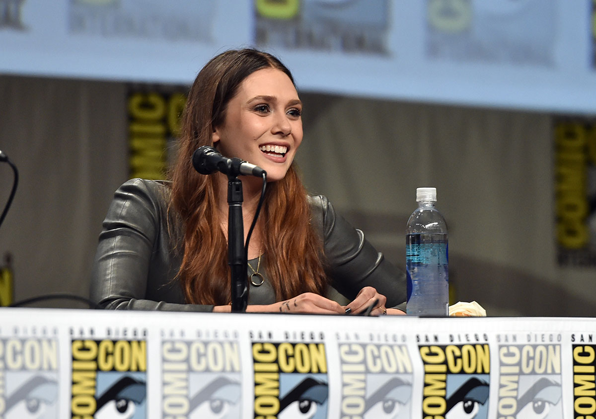 Elizabeth Olsen attends Avengers Age of Ultron Press Line at Comic-Con