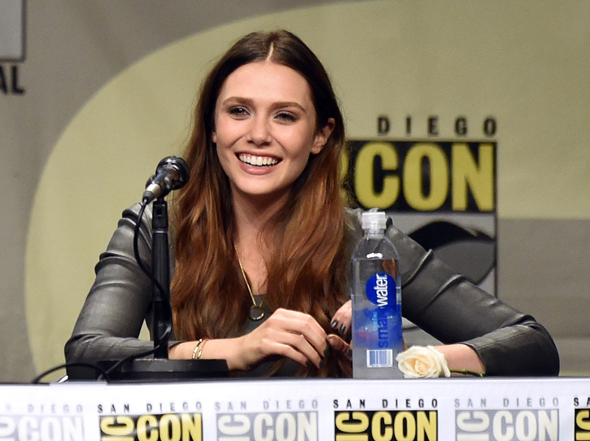 Elizabeth Olsen attends Avengers Age of Ultron Press Line at Comic-Con