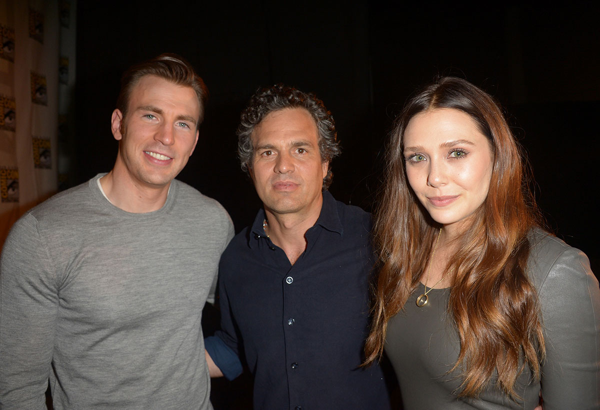 Elizabeth Olsen attends Avengers Age of Ultron Press Line at Comic-Con