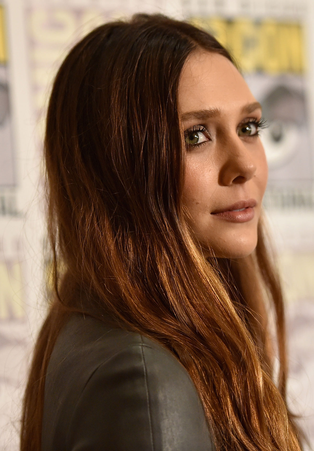 Elizabeth Olsen attends Avengers Age of Ultron Press Line at Comic-Con