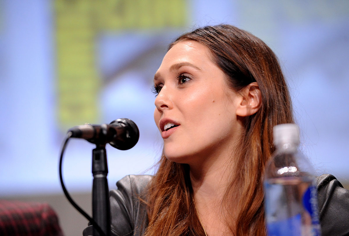 Elizabeth Olsen attends Avengers Age of Ultron Press Line at Comic-Con