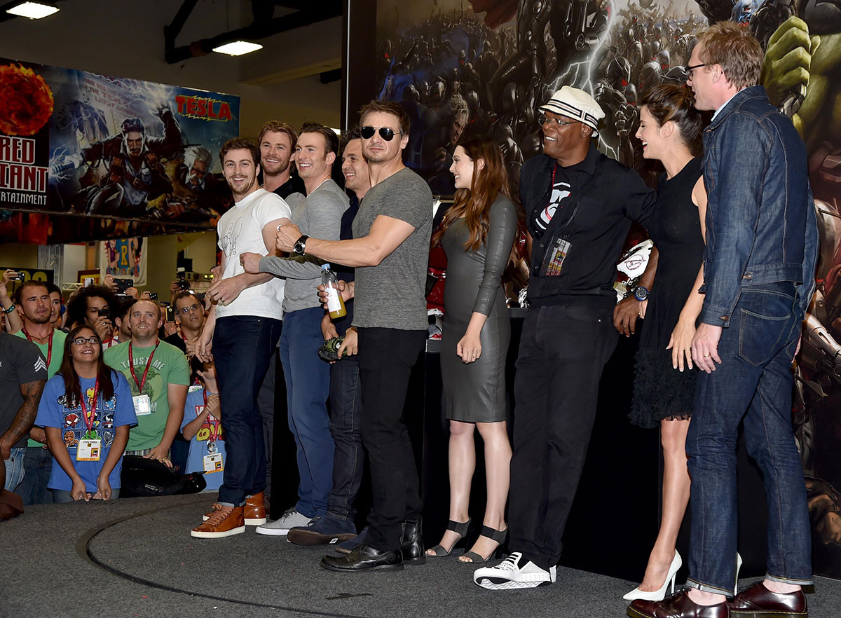 Elizabeth Olsen attends Avengers Age of Ultron Press Line at Comic-Con