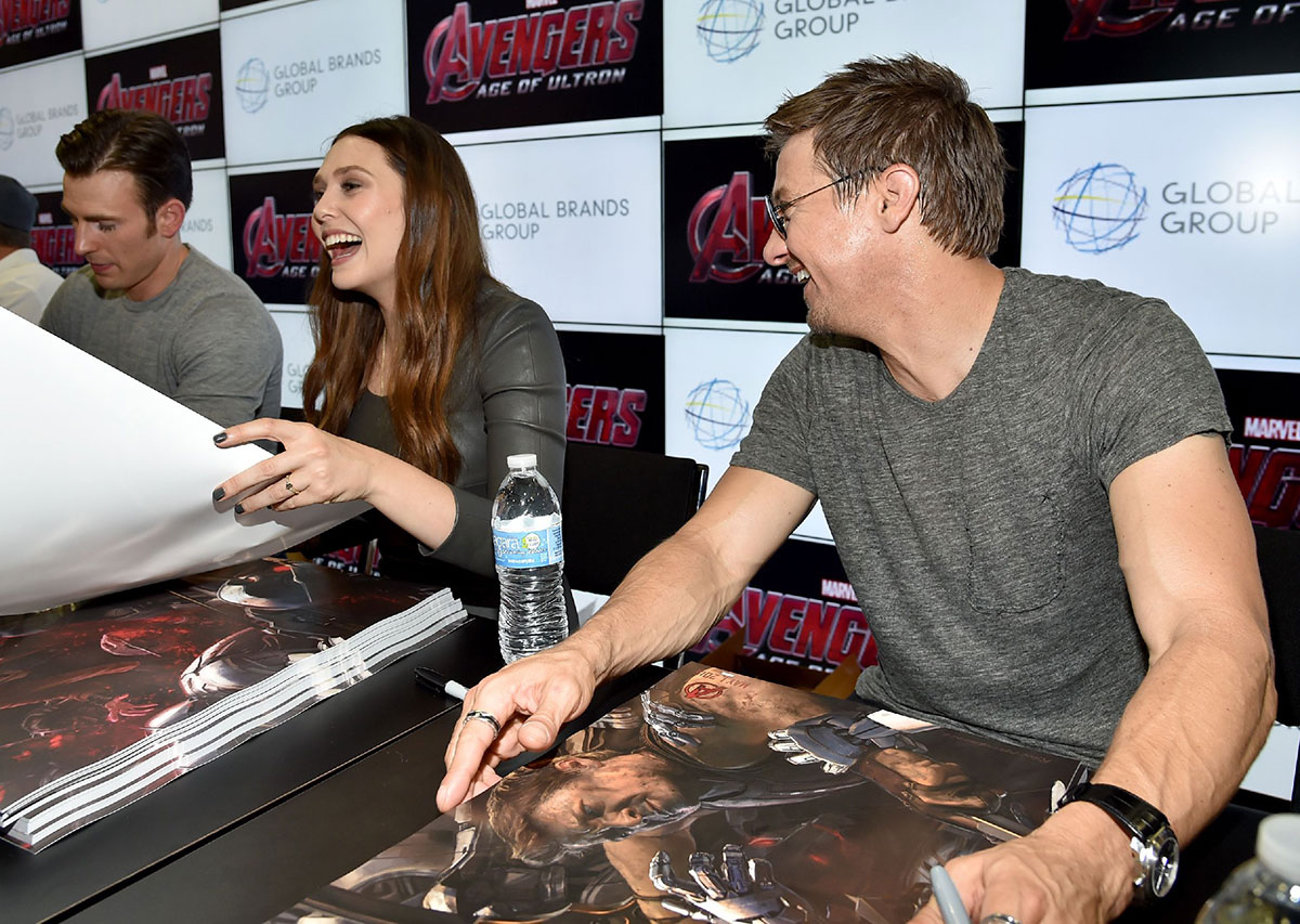 Elizabeth Olsen attends Avengers Age of Ultron Press Line at Comic-Con