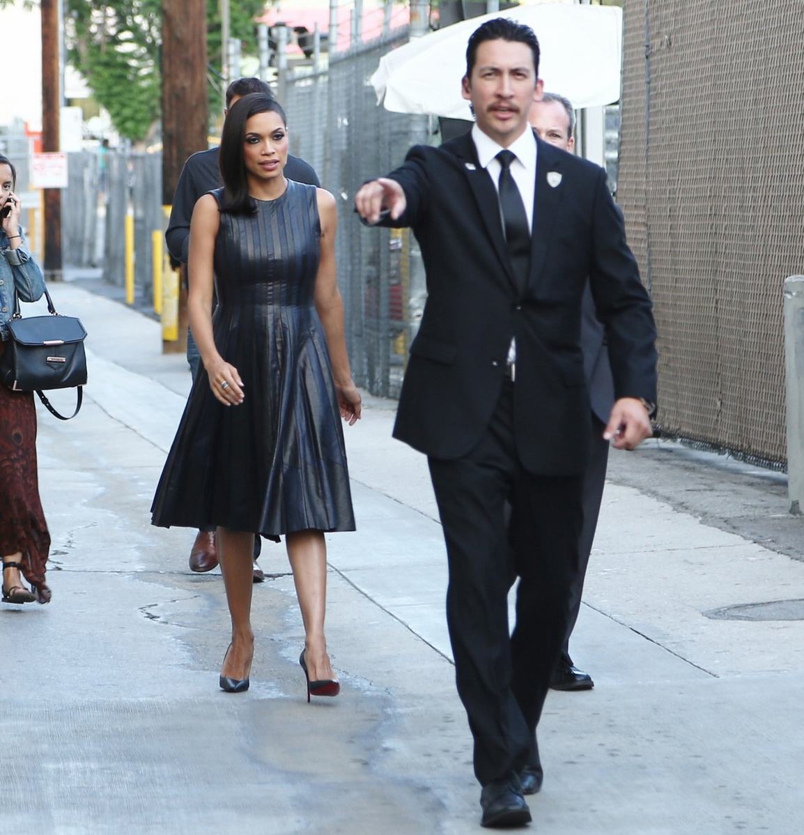 Rosario Dawson leaves Jimmy Kimmel Live!