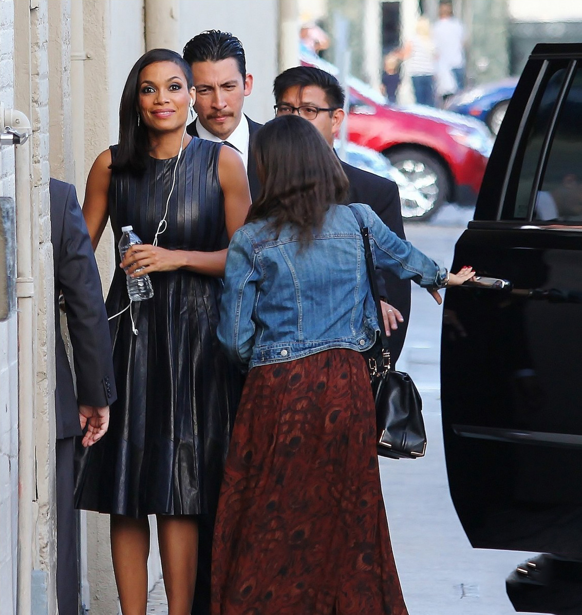 Rosario Dawson leaves Jimmy Kimmel Live!