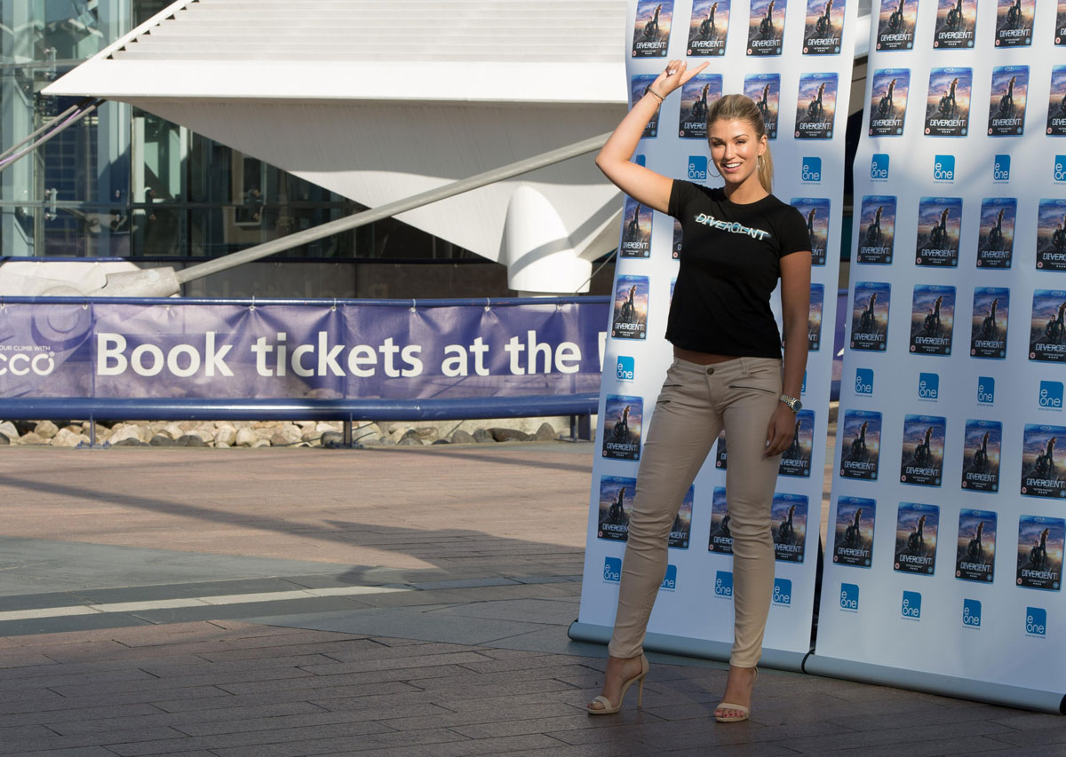 Amy Willerton attends Divergent DVD Launch Photocall