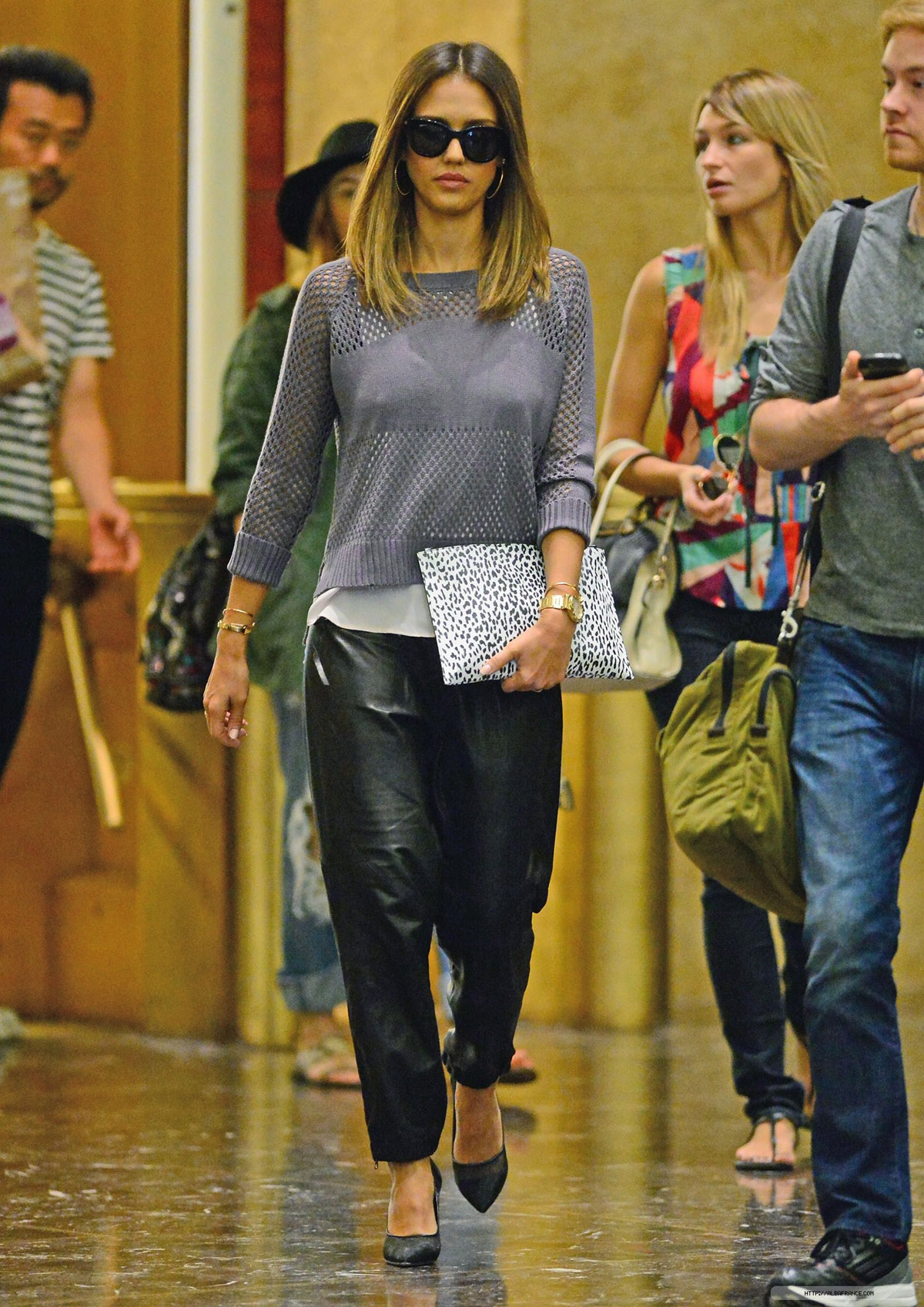 Jessica Alba arriving at SiriusXM Studio in NYC