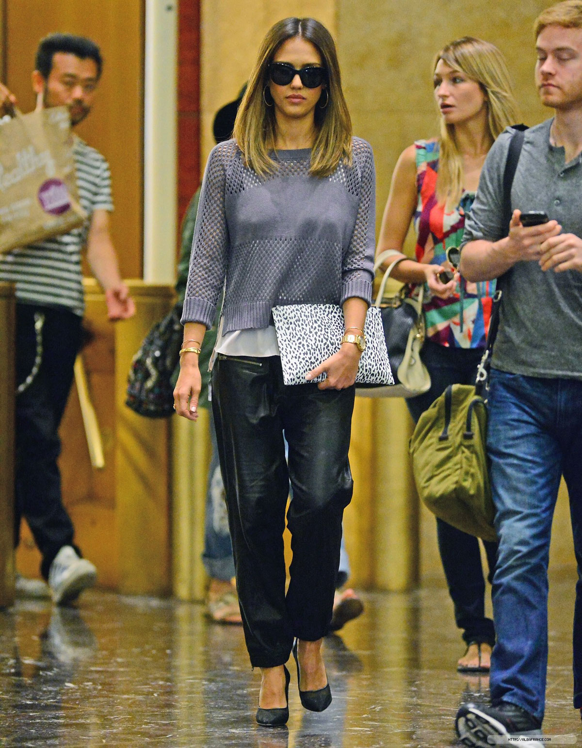 Jessica Alba arriving at SiriusXM Studio in NYC