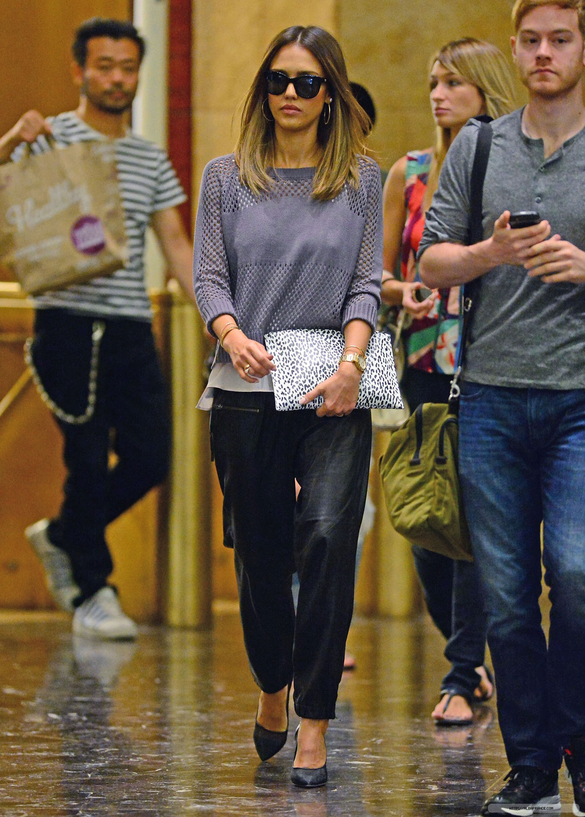 Jessica Alba arriving at SiriusXM Studio in NYC