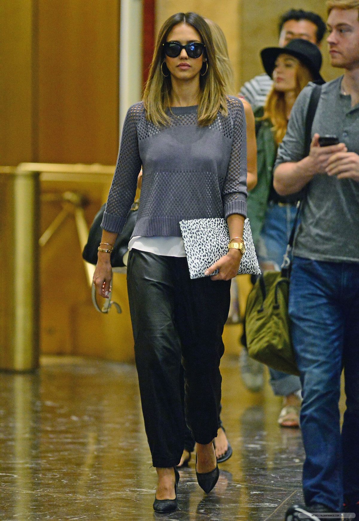 Jessica Alba arriving at SiriusXM Studio in NYC