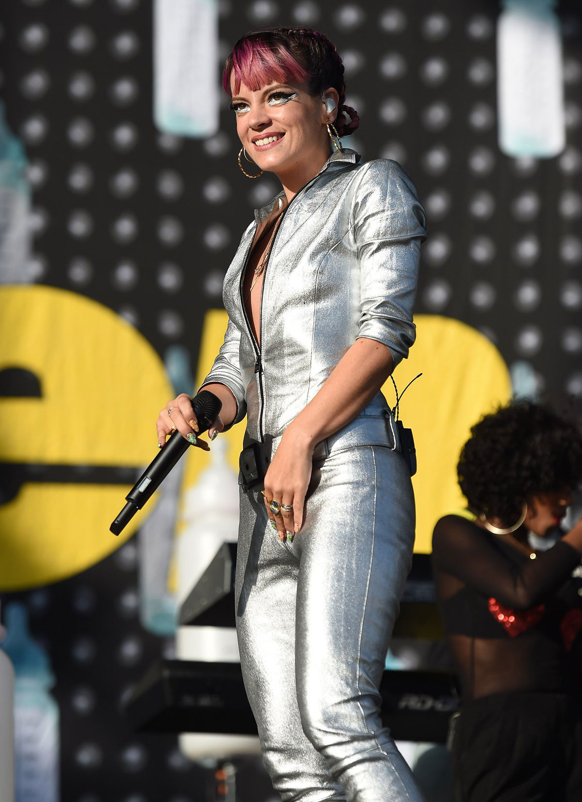 Lily Allen performance candids at the V Festival