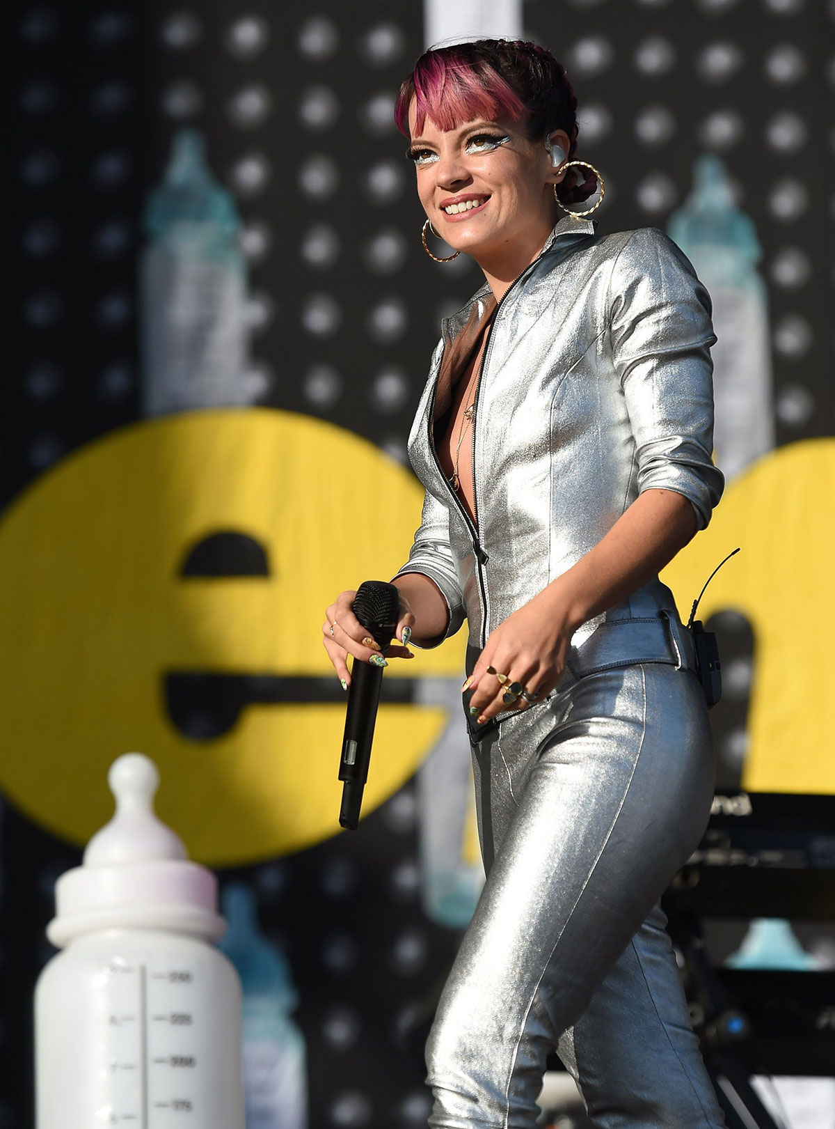 Lily Allen performance candids at the V Festival