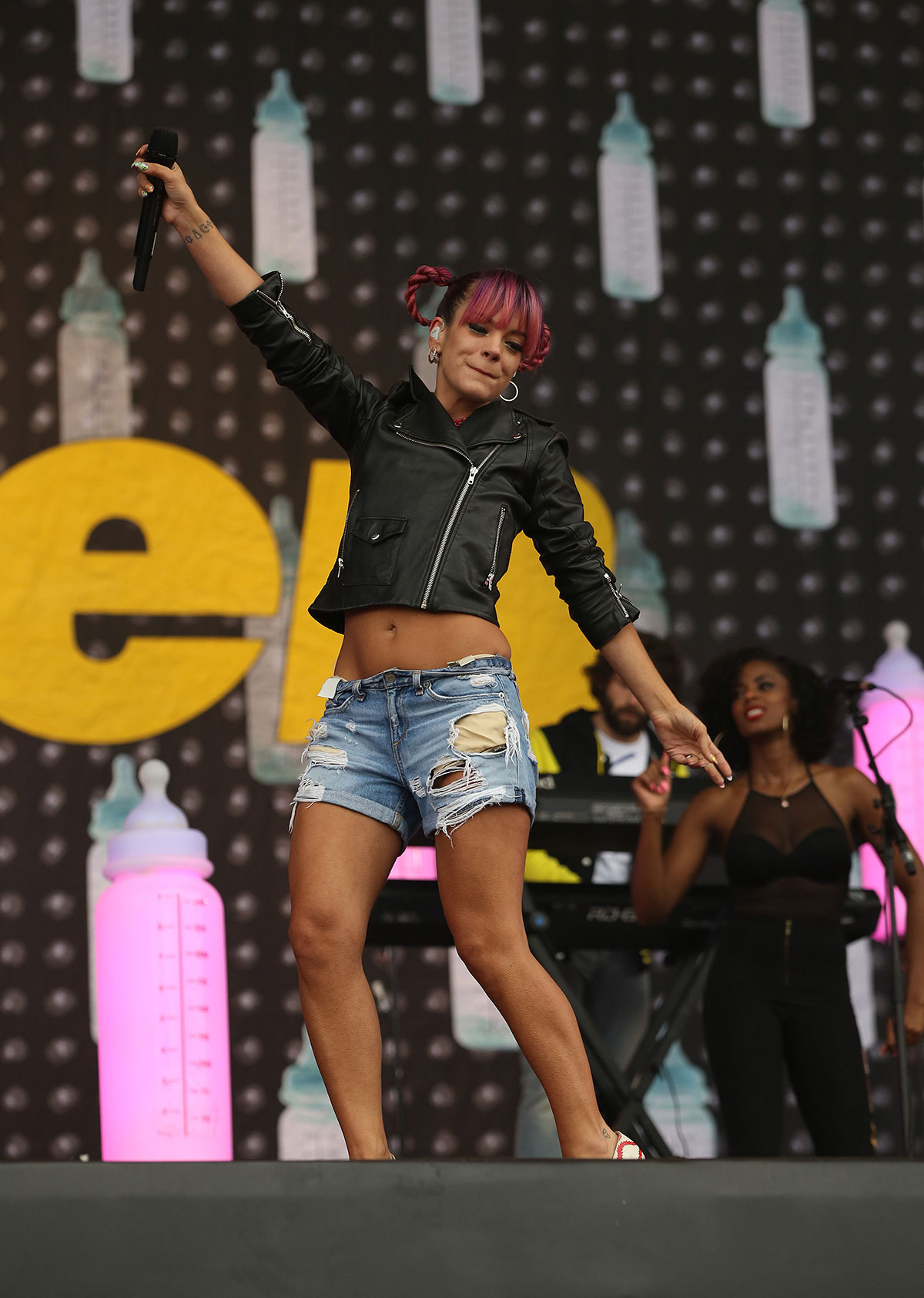 Lily Allen performance candids at the V Festival