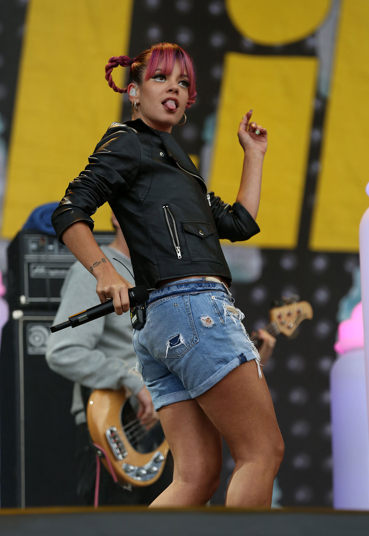 Lily Allen performance candids at the V Festival