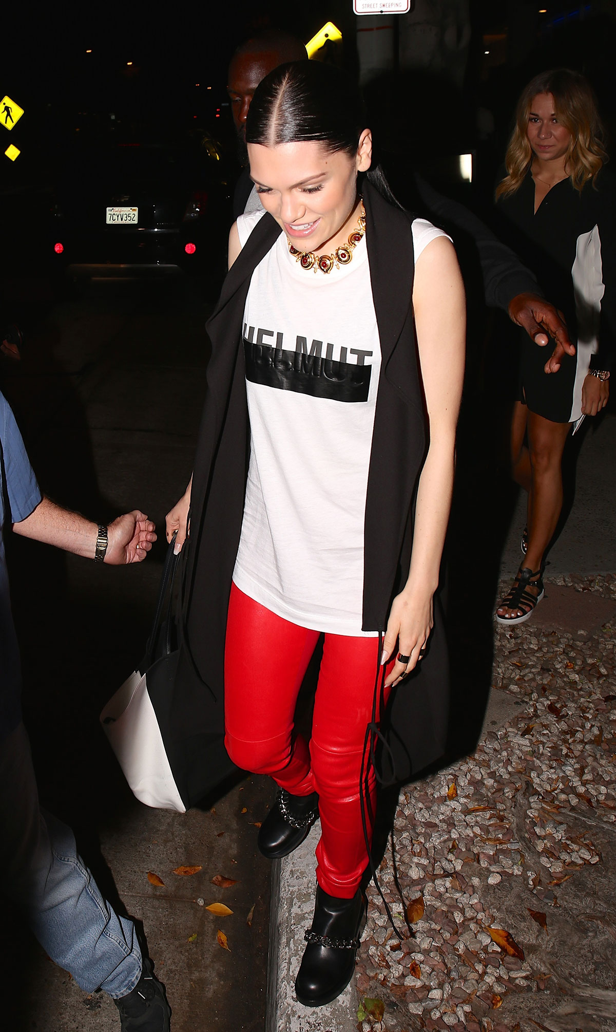 Jessie J arrives at Madeo restaurant