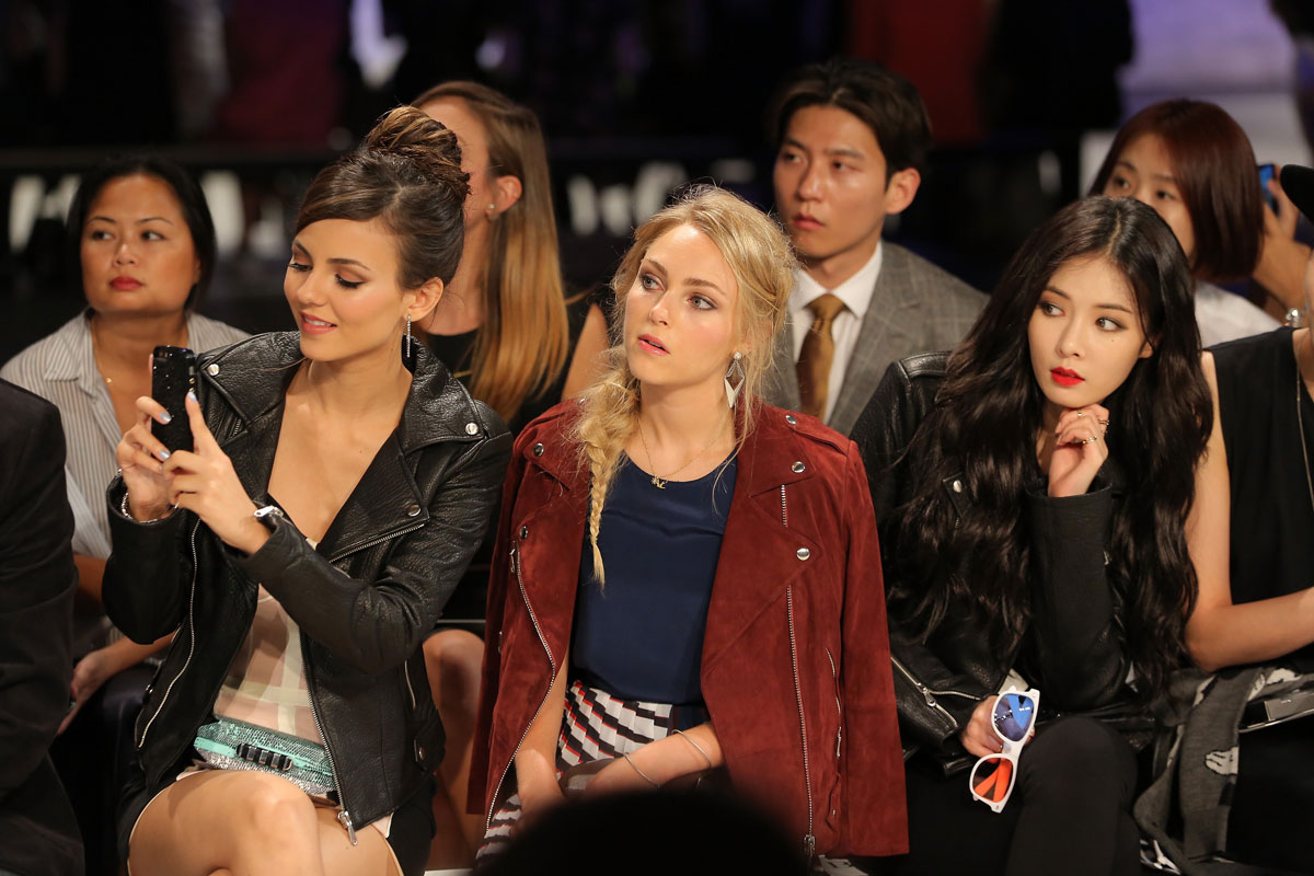 Victoria Justice attends the Rebecca Minkoff fashion show