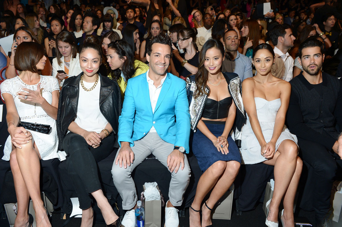 Jamie Chung attends 2014 BCBGMAXAZRIA Spring Fashion show