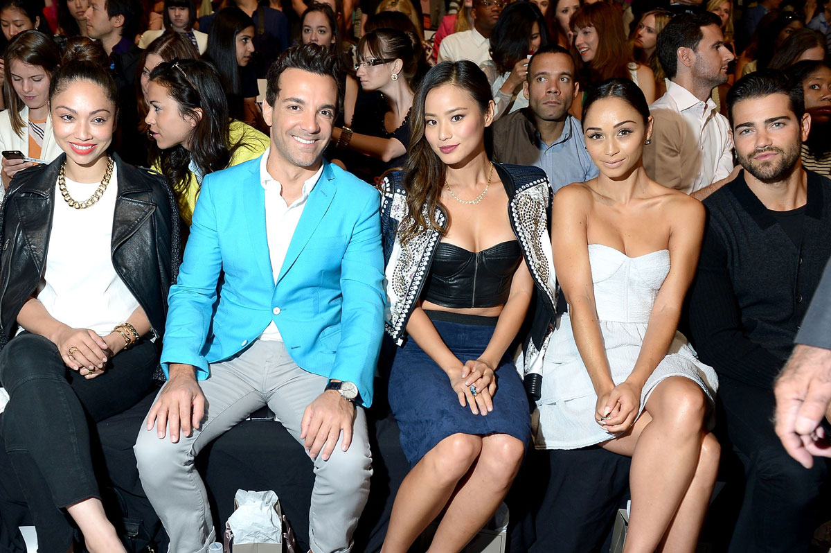 Jamie Chung attends 2014 BCBGMAXAZRIA Spring Fashion show