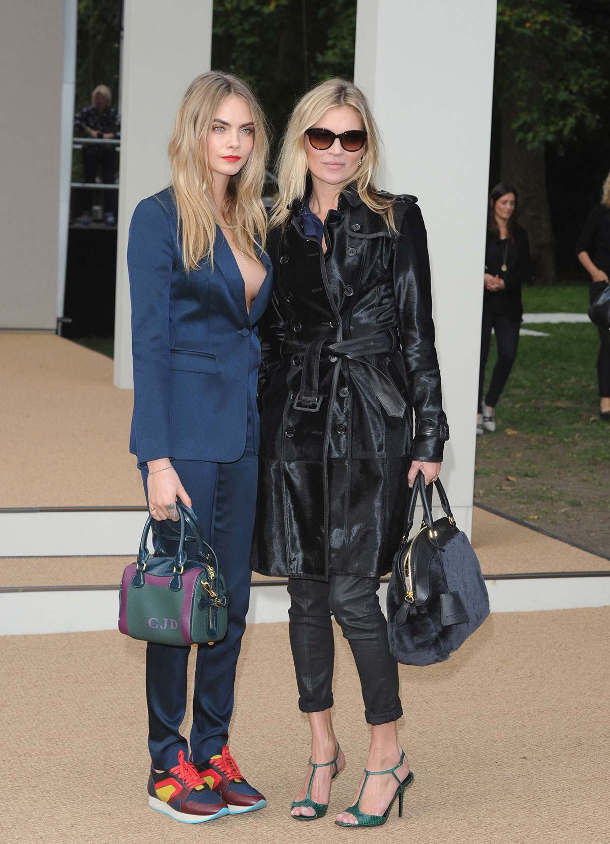 Cara Delevingne and Kate Moss attend Burberry Prorsum show