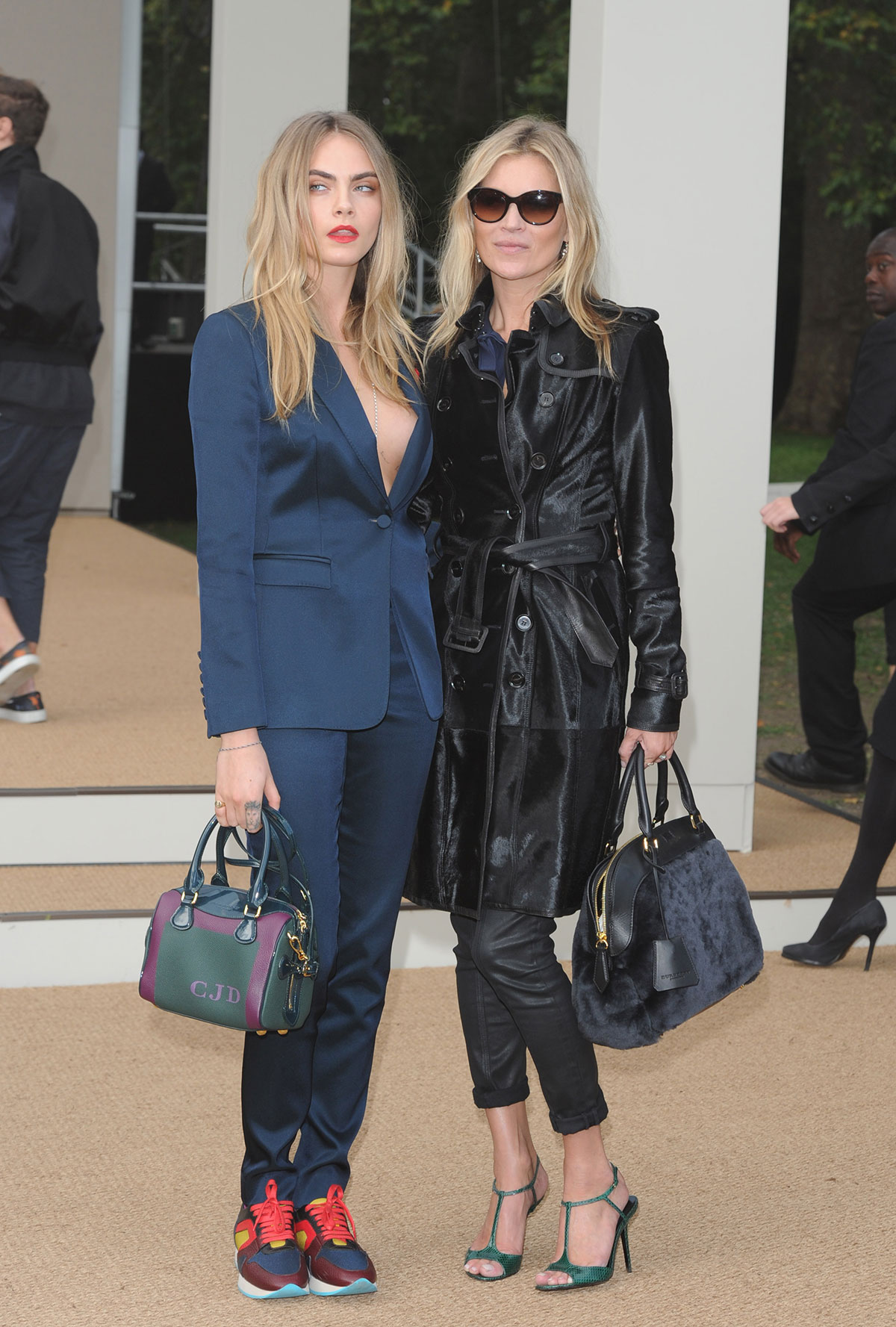 Cara Delevingne and Kate Moss attend Burberry Prorsum show
