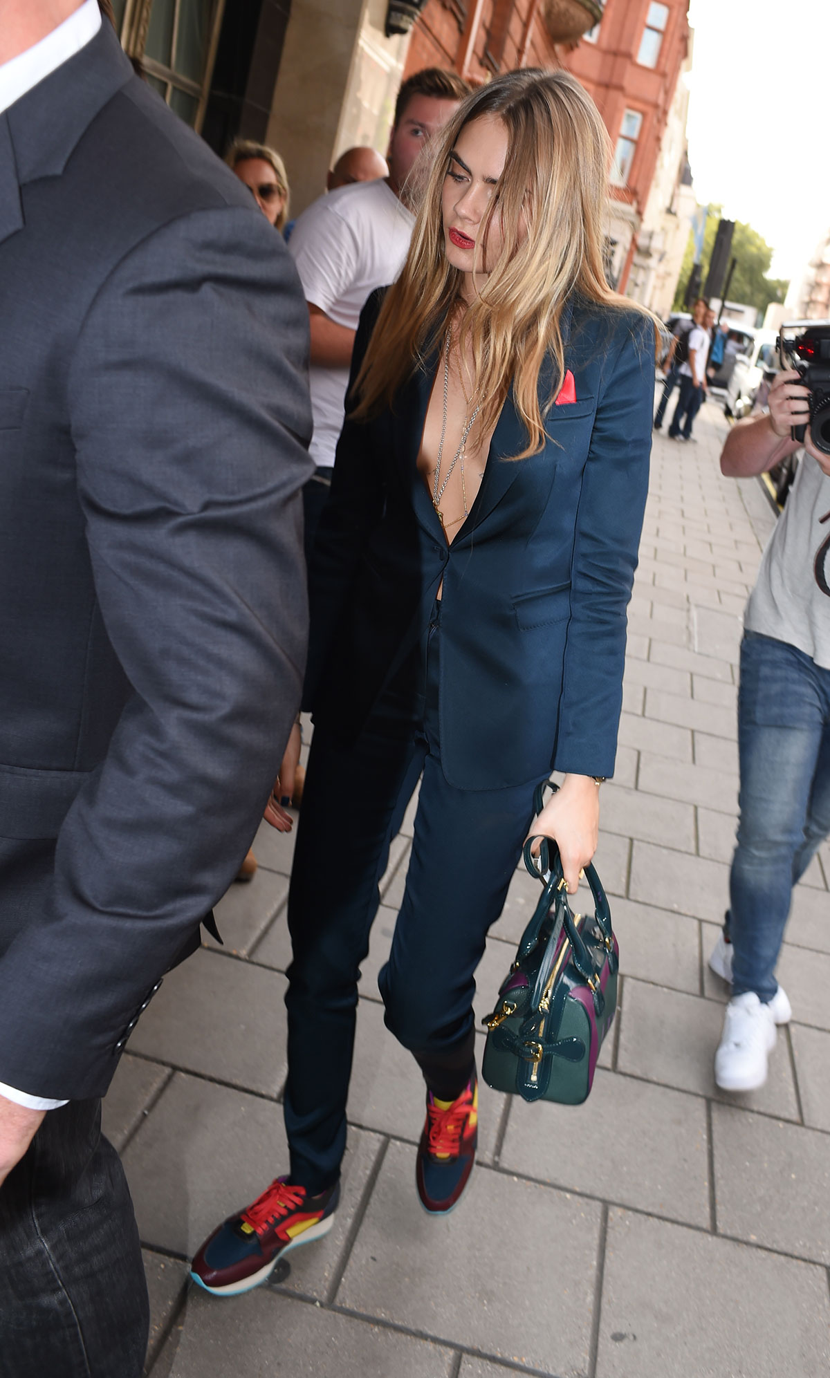 Cara Delevingne and Kate Moss attend Burberry Prorsum show