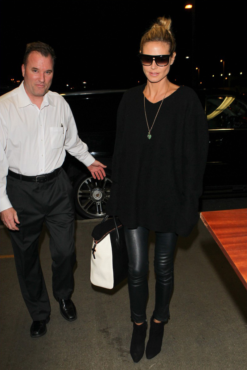 Heidi Klum arrives at LAX Airport