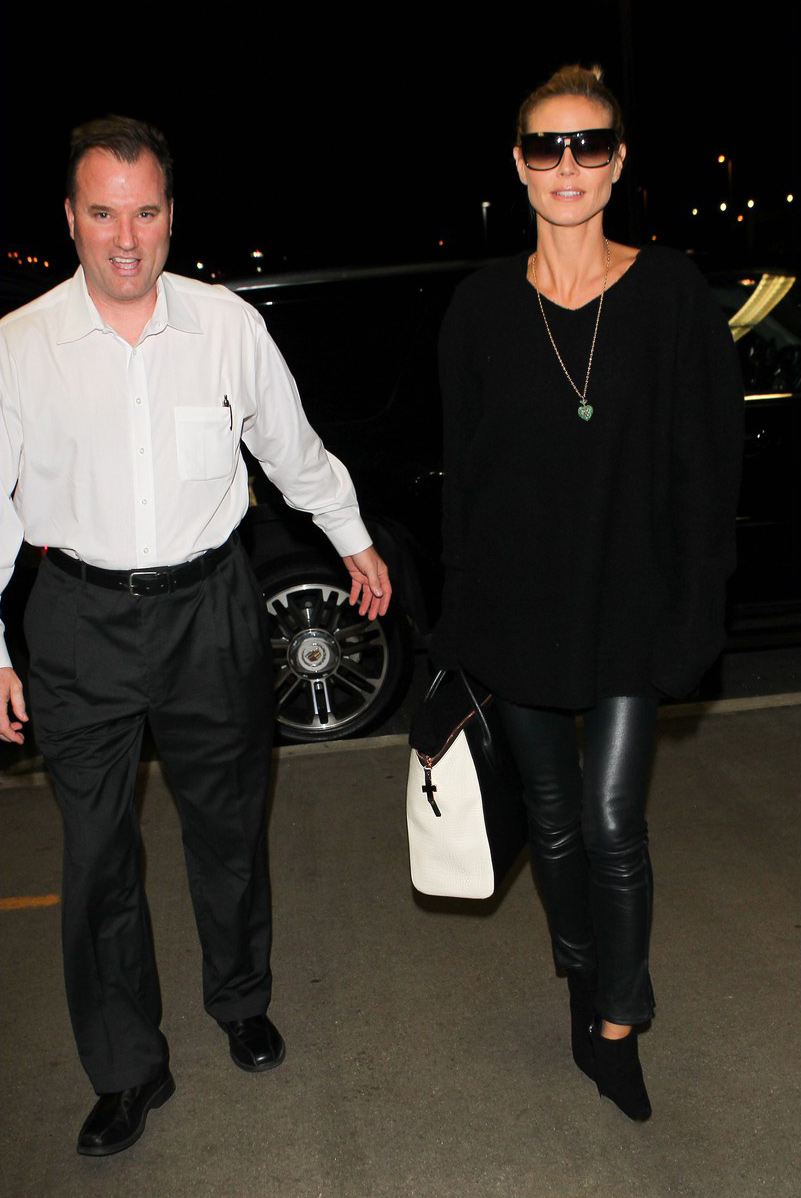 Heidi Klum arrives at LAX Airport