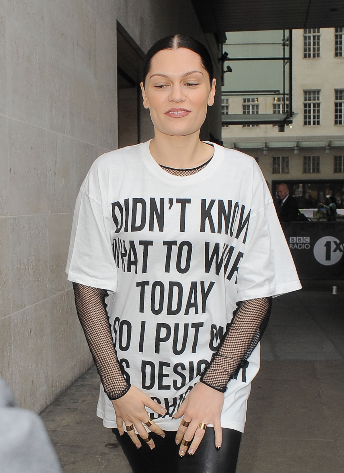 Jessie J leaving BBC Radio 1 Studios in London