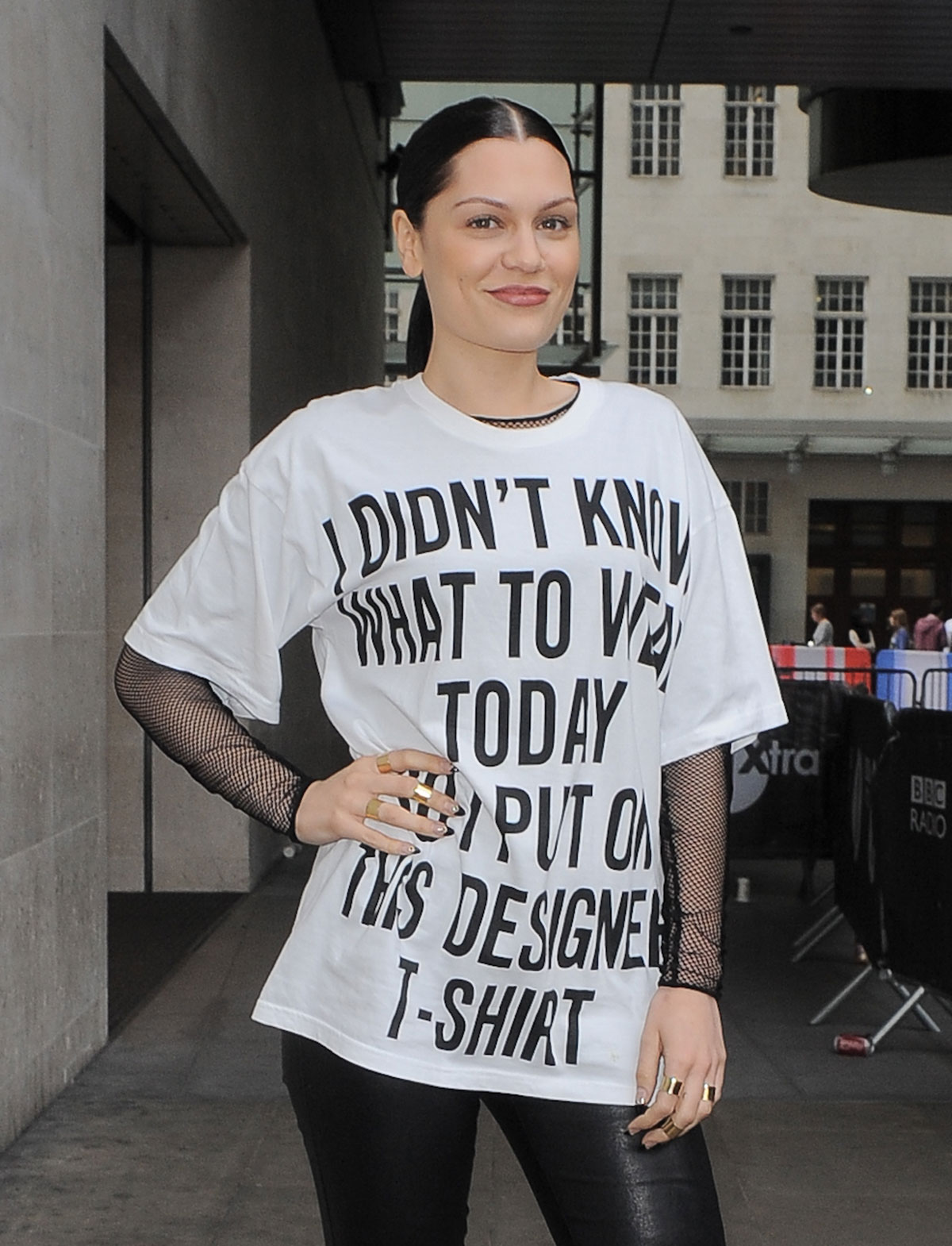 Jessie J leaving BBC Radio 1 Studios in London