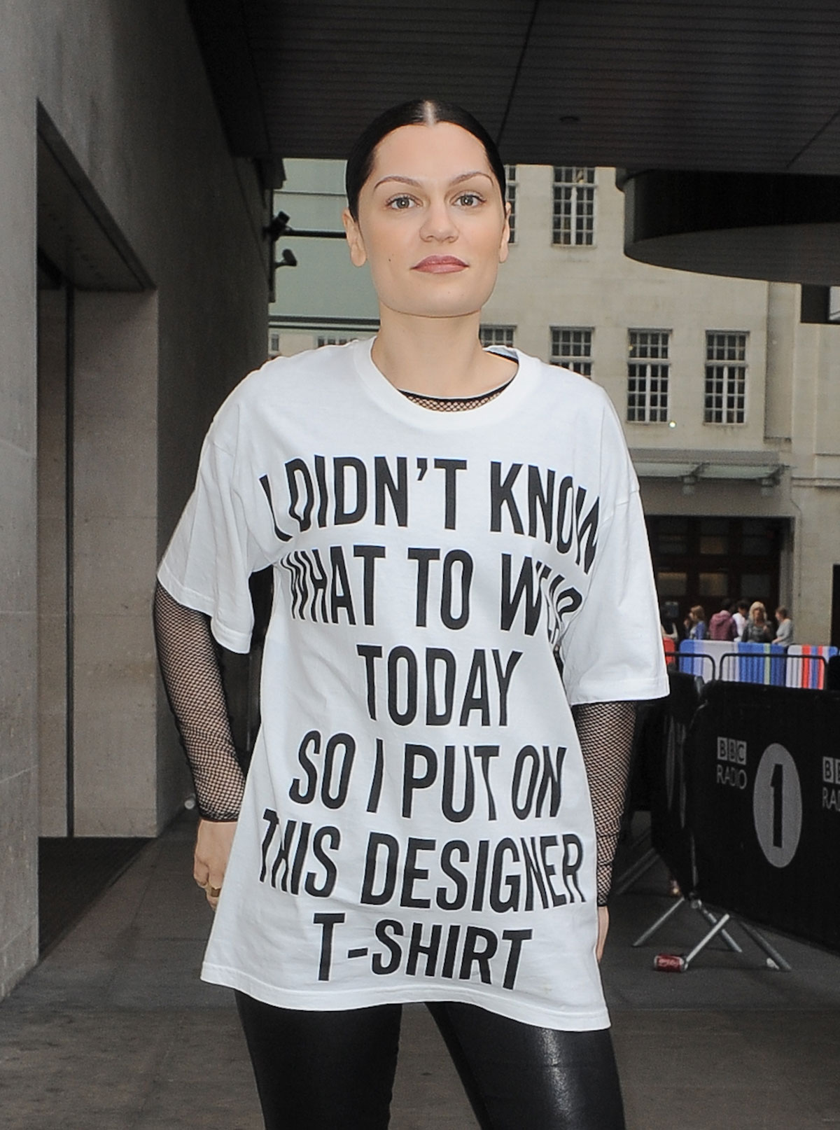 Jessie J leaving BBC Radio 1 Studios in London