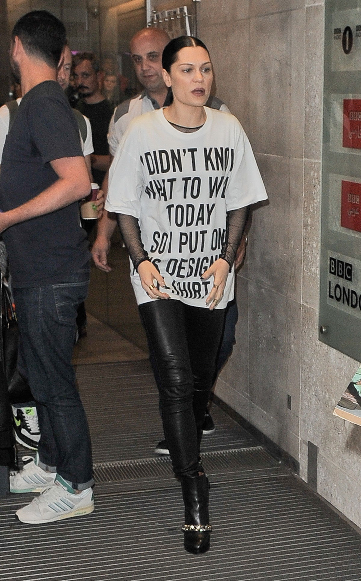 Jessie J leaving BBC Radio 1 Studios in London