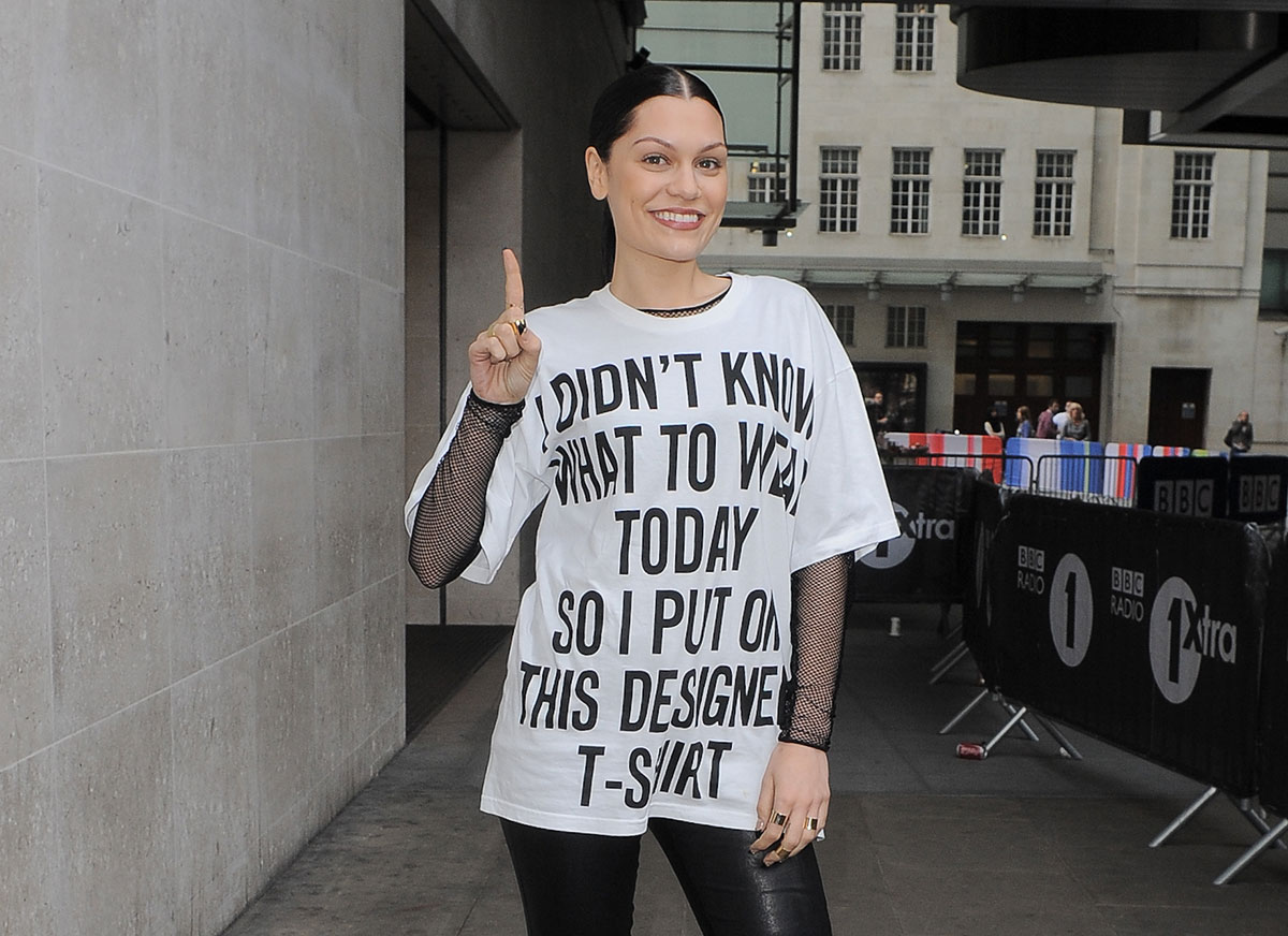 Jessie J leaving BBC Radio 1 Studios in London