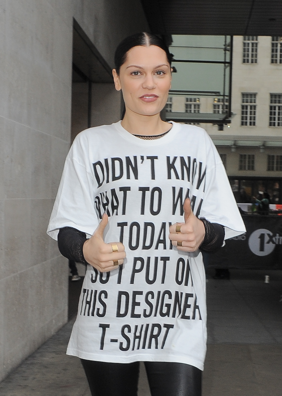 Jessie J leaving BBC Radio 1 Studios in London