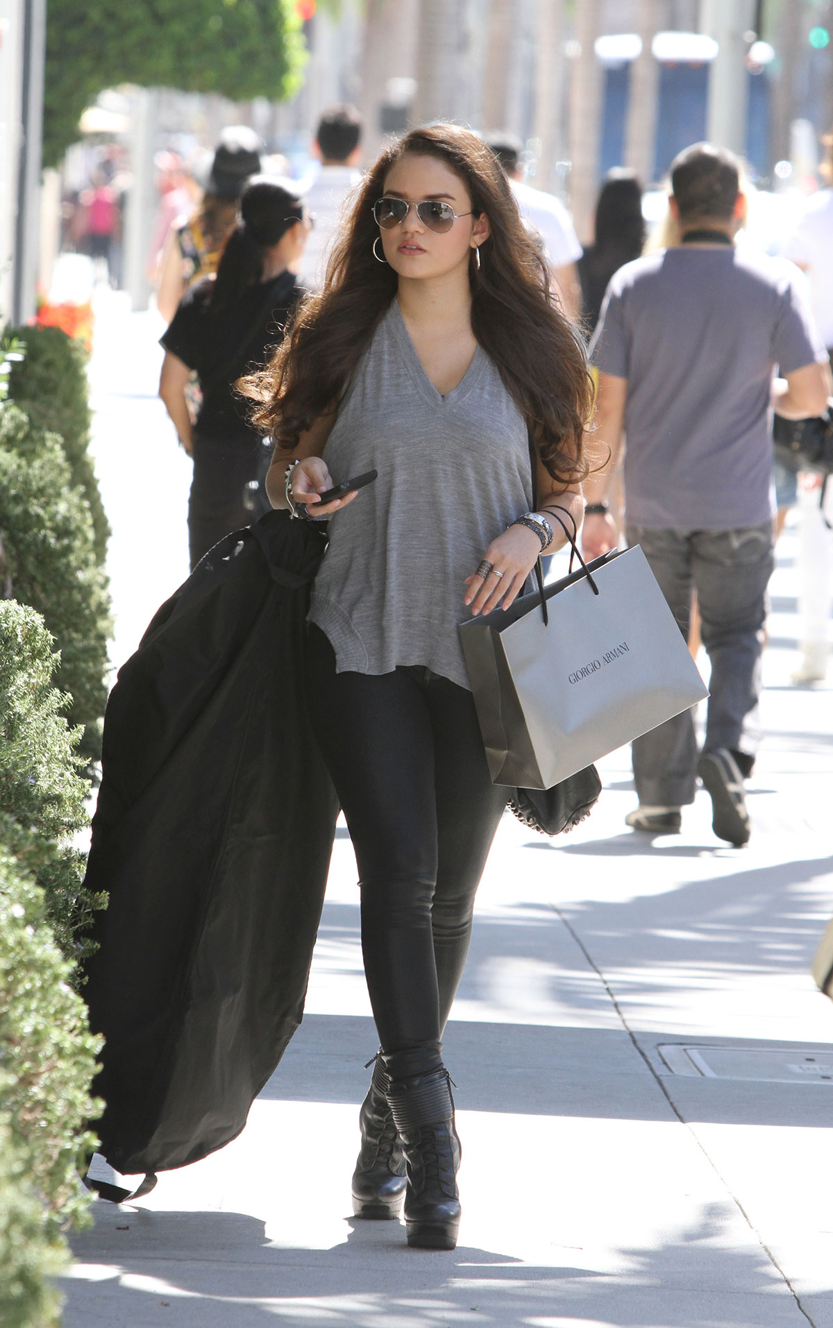 Madison Pettis out and about candids in Beverly Hills