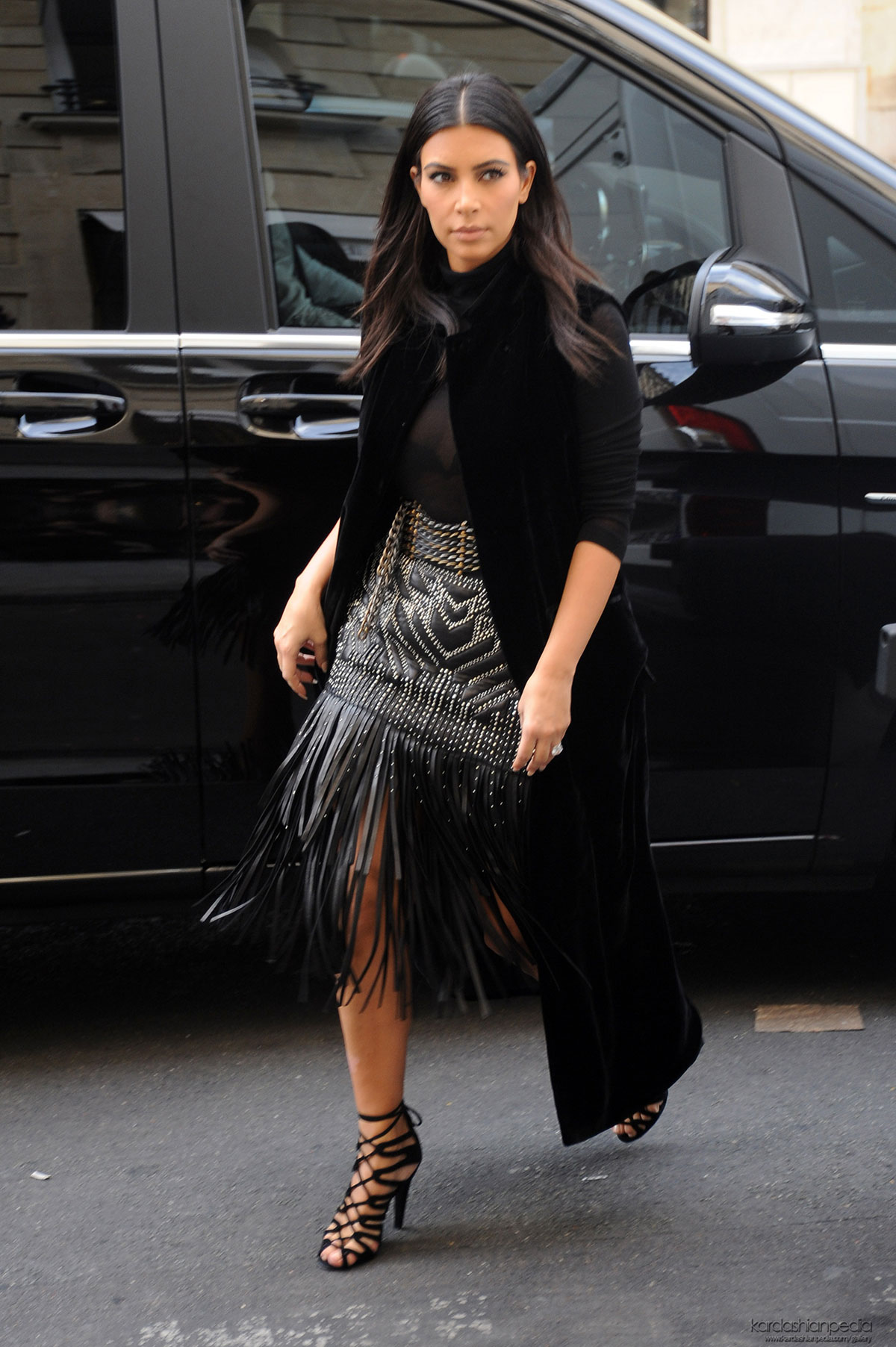Kim Kardashian was seen shopping in Paris