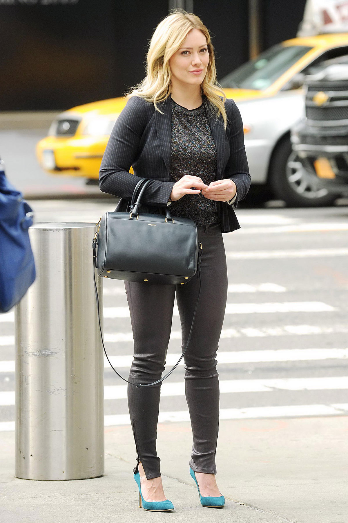 Hilary Duff was spotted on the set of Younger in New York City