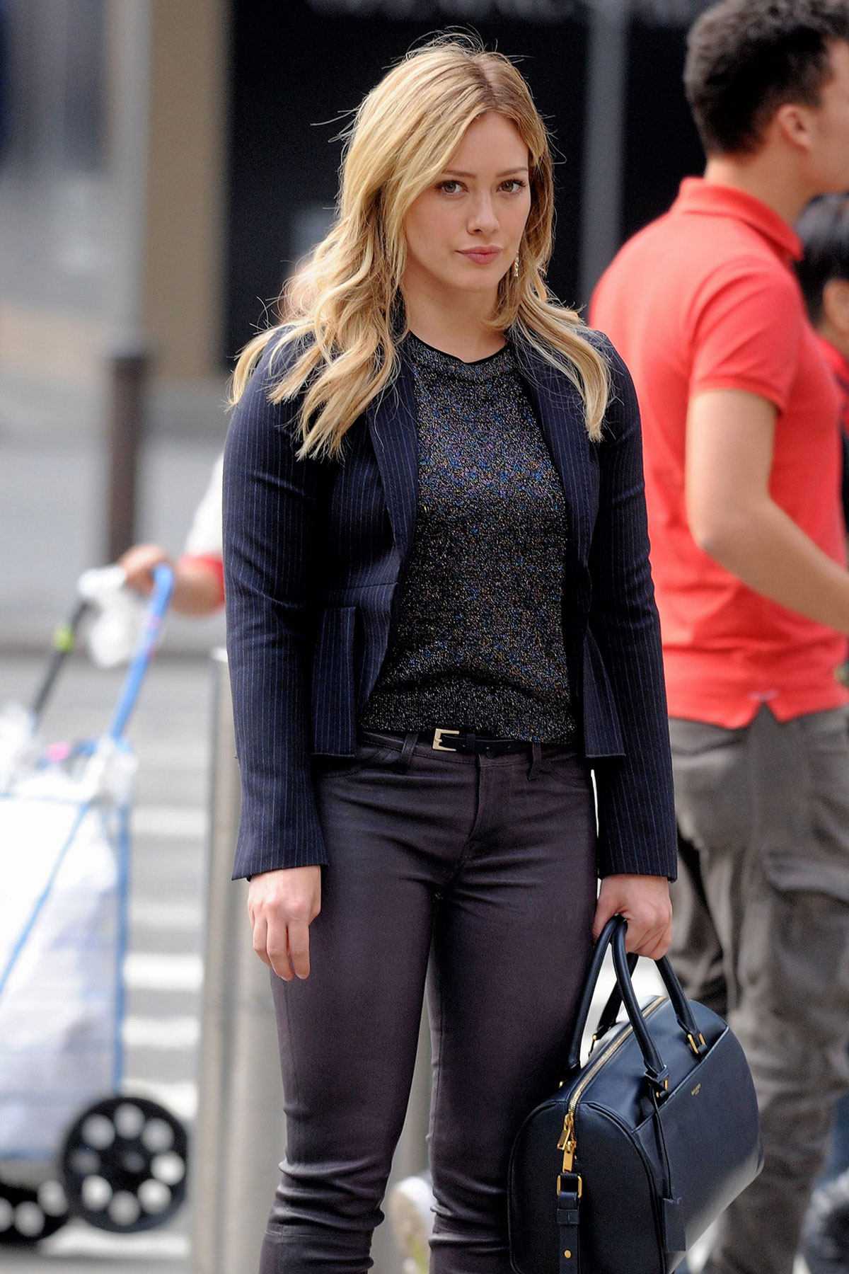 Hilary Duff was spotted on the set of Younger in New York City