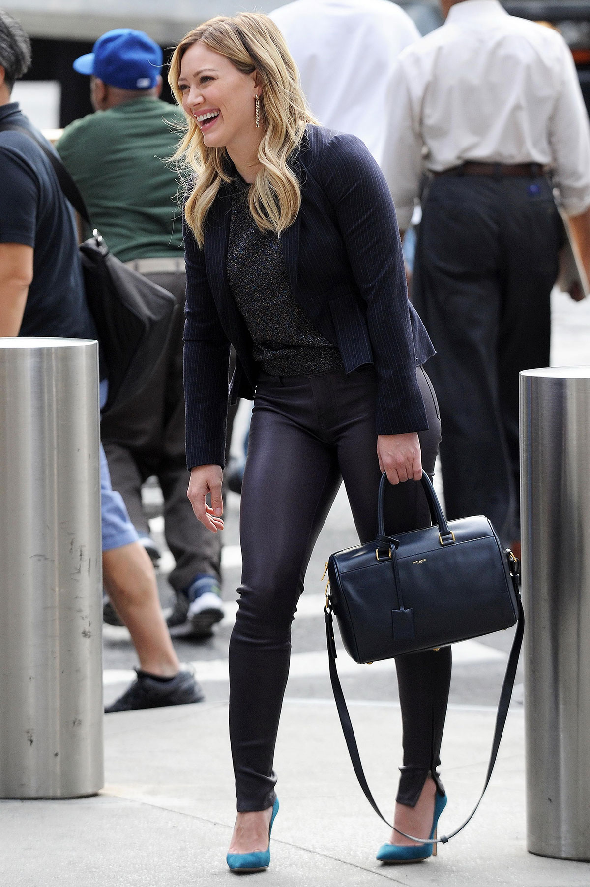 Hilary Duff was spotted on the set of Younger in New York City