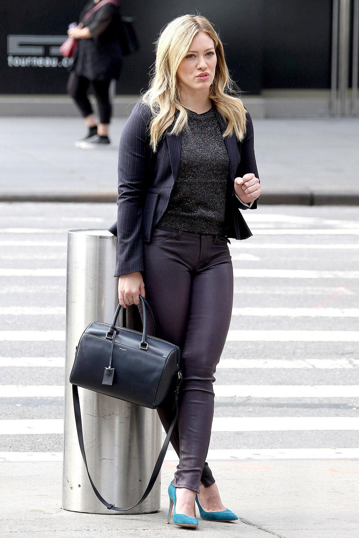 Hilary Duff was spotted on the set of Younger in New York City